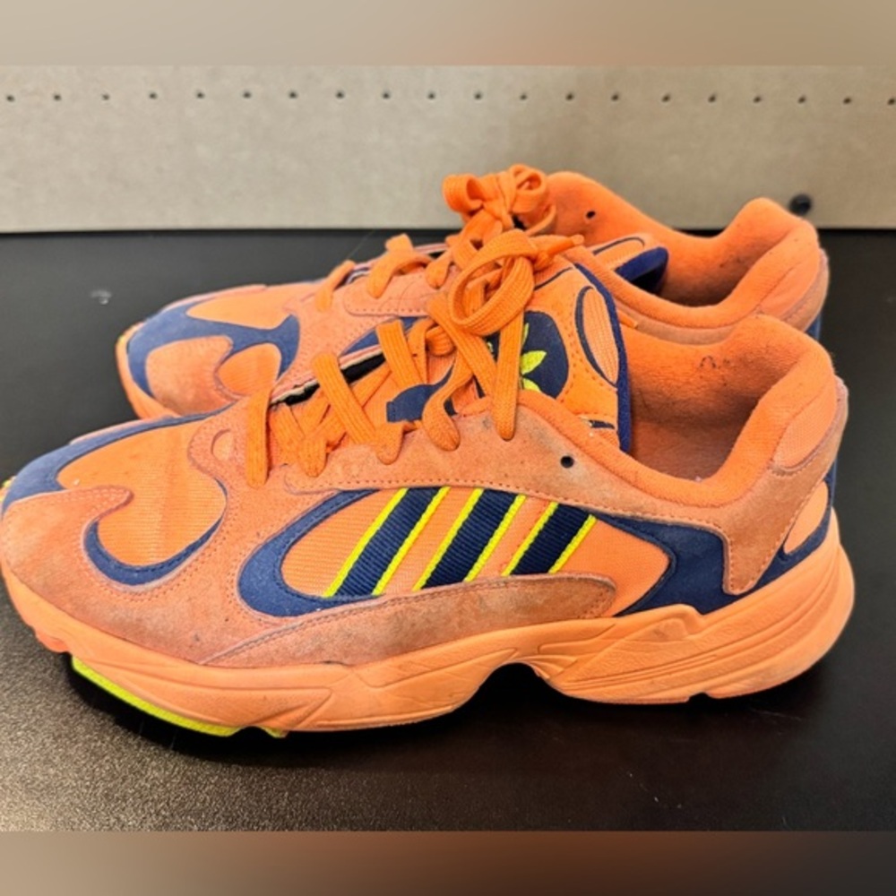 Adidas Yung-1 Orange Navy Suede Chunky Sneakers Men’s Size 8